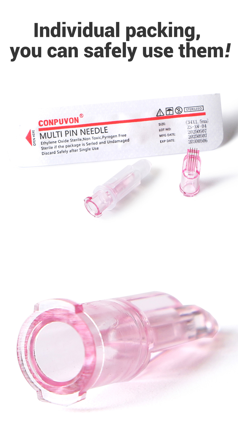 4 Pin 34G 1.5mm Meso Needle for Rejuvenation CONPUVON